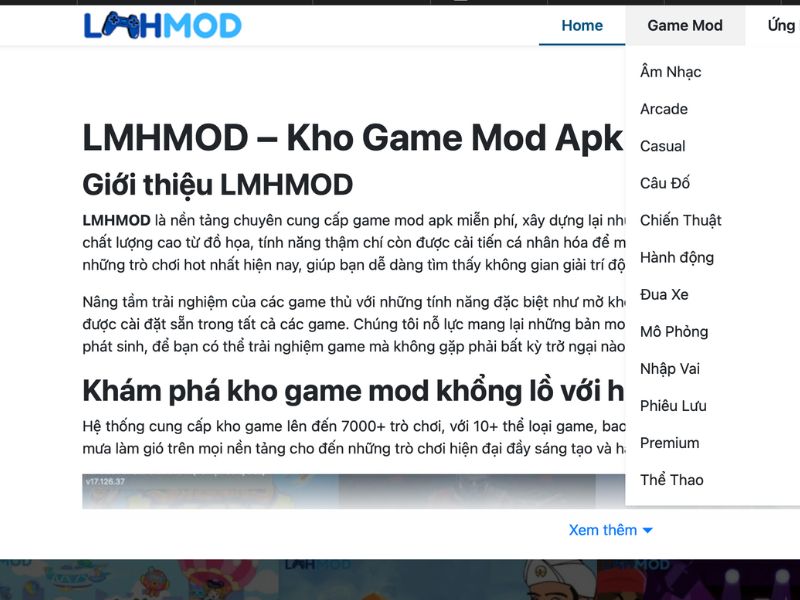 Kho ứng dụng game đa dạng, phong phú